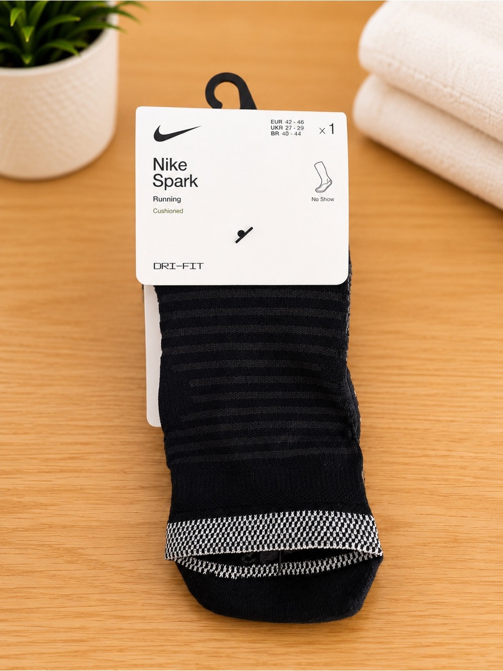 Nike Spark Dri-FIT Running Socks (No-Show) – Cushioned Performance Socks